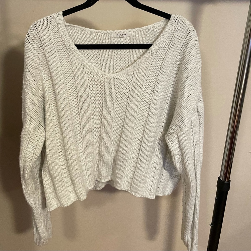 PACSUN cropped knit sweater - size L